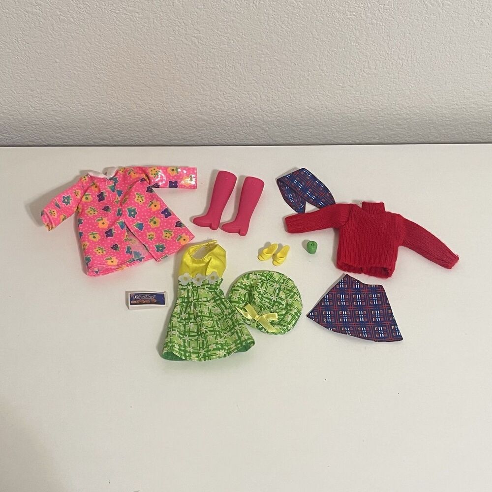 Vintage Barbie Clothes Lot Changin' Seasons Summer Spring Autumn Dress 'N Play